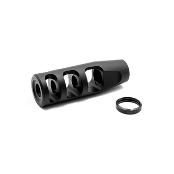 Kompensator na lufę .750 do AR-9 PCC JP Competition Series 3 Port Compensator 1/2-36 TPI .406 Exitt 9mm Matte Black